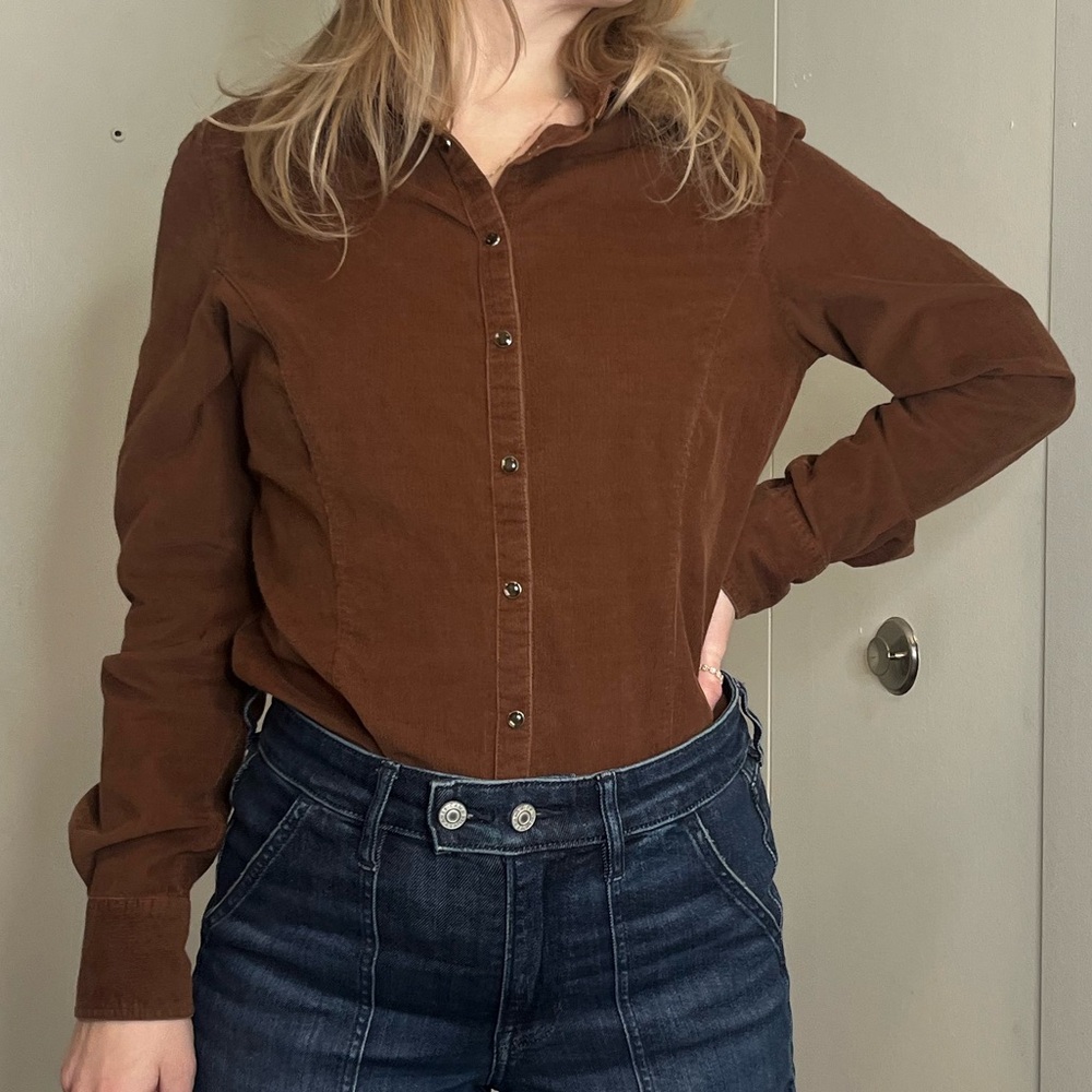 VTG Gander MTN brown corduroy shirt